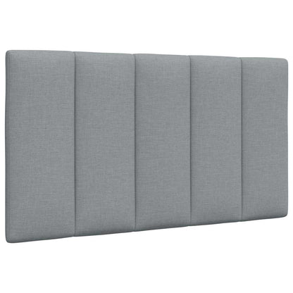 Kopfteil-Kissen "Hanko" Hellgrau 90 cm Stoff
