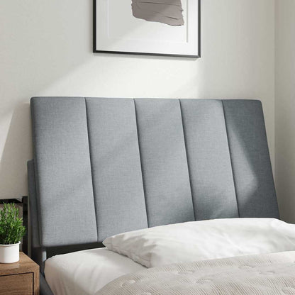 Kopfteil-Kissen "Hanko" Hellgrau 90 cm Stoff