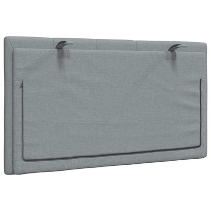 Kopfteil-Kissen "Hanko" Hellgrau 90 cm Stoff