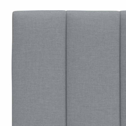 Kopfteil-Kissen "Hanko" Hellgrau 90 cm Stoff