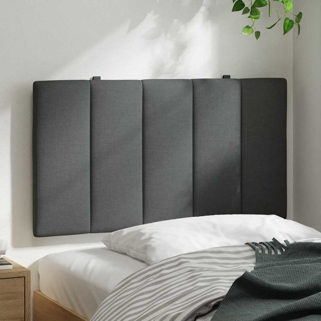 Kopfteil-Kissen "Hanko" Dunkelgrau 90 cm Stoff