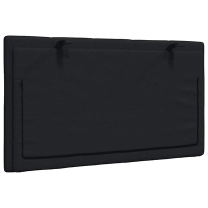 Kopfteil-Kissen "Hanko" Schwarz 90 cm Stoff