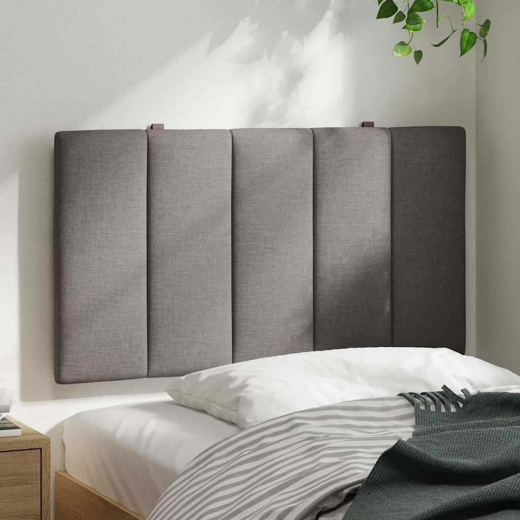 Kopfteil-Kissen "Hanko" Taupe 90 cm Stoff