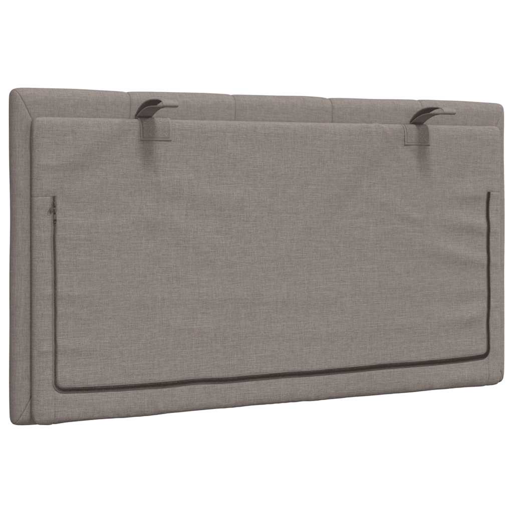 Kopfteil-Kissen "Hanko" Taupe 90 cm Stoff