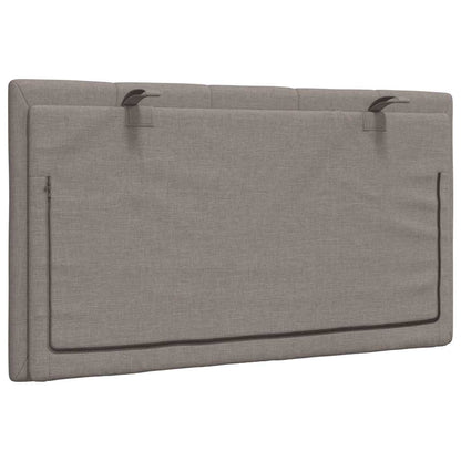 Kopfteil-Kissen "Hanko" Taupe 90 cm Stoff