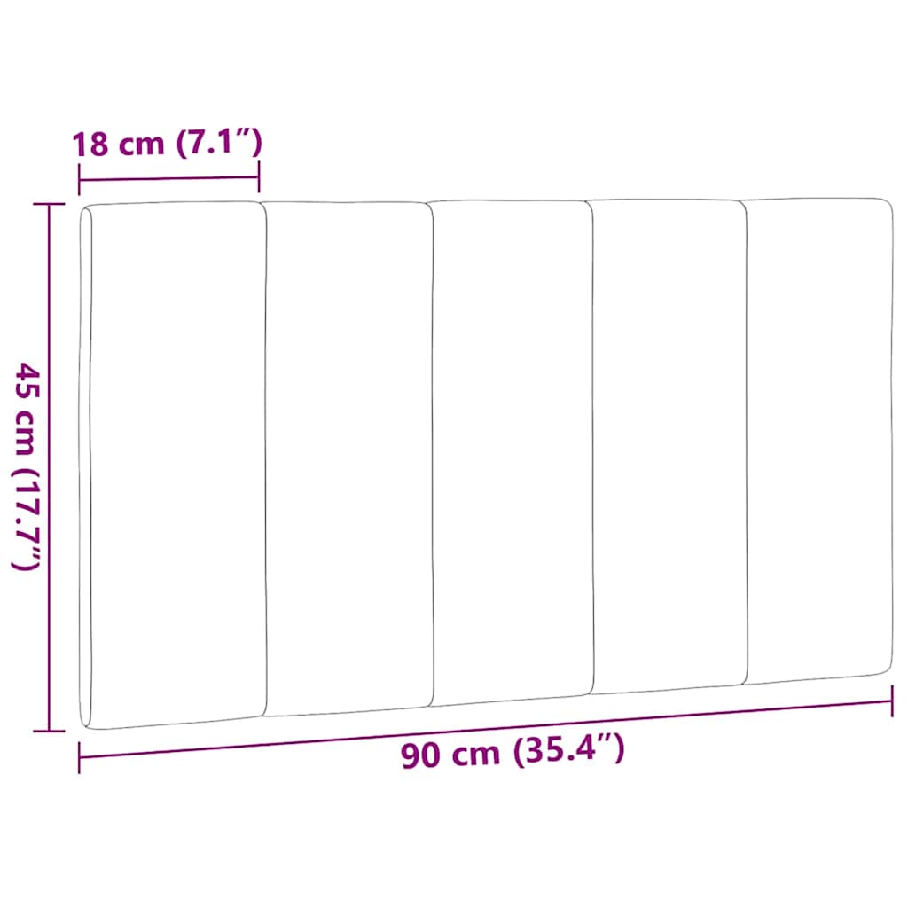 Kopfteil-Kissen "Hanko" Taupe 90 cm Stoff