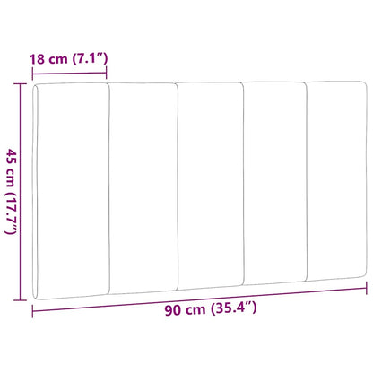 Kopfteil-Kissen "Hanko" Taupe 90 cm Stoff