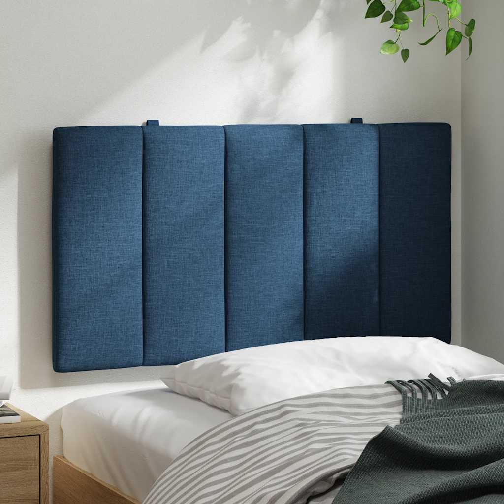 Kopfteil-Kissen "Hanko" Blau 90 cm Stoff