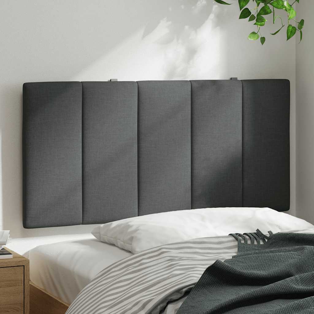 Kopfteil-Kissen "Hanko" Dunkelgrau 100 cm Stoff