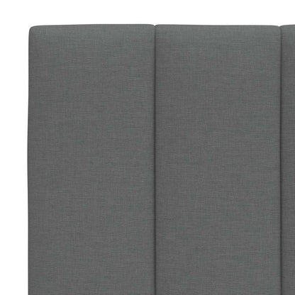 Kopfteil-Kissen "Hanko" Dunkelgrau 100 cm Stoff