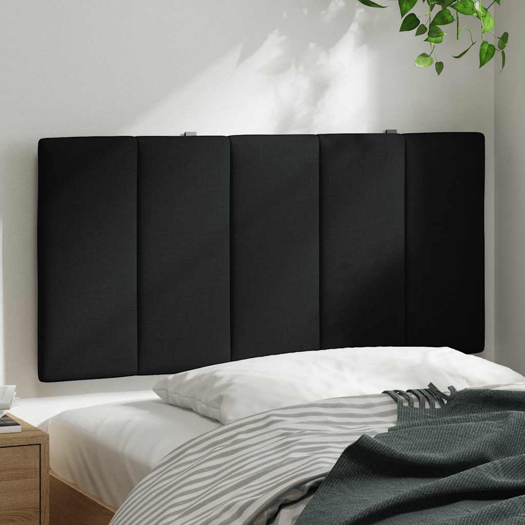 Kopfteil-Kissen "Hanko" Schwarz 100 cm Stoff