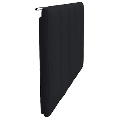Kopfteil-Kissen "Hanko" Schwarz 100 cm Stoff