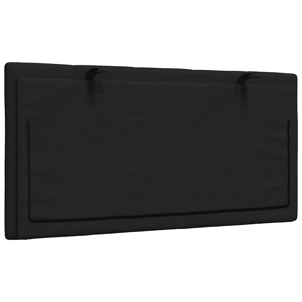 Kopfteil-Kissen "Hanko" Schwarz 100 cm Stoff