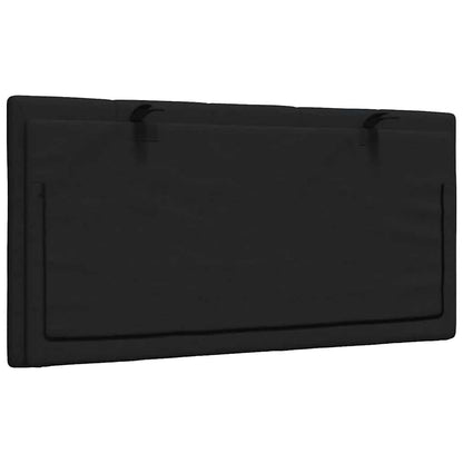 Kopfteil-Kissen "Hanko" Schwarz 100 cm Stoff