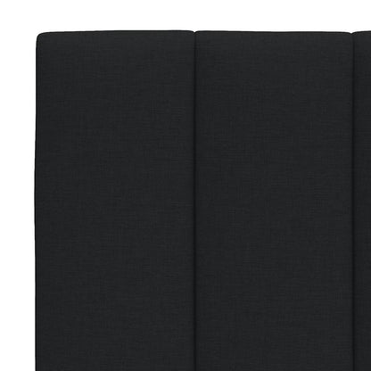 Kopfteil-Kissen "Hanko" Schwarz 100 cm Stoff