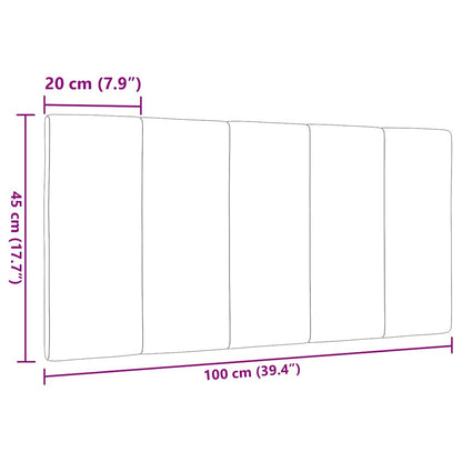 Kopfteil-Kissen "Hanko" Schwarz 100 cm Stoff