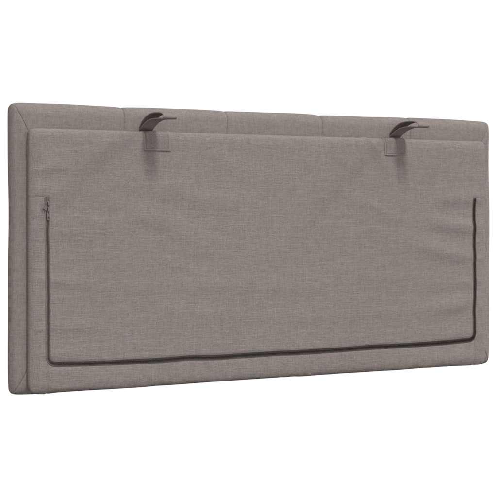 Kopfteil-Kissen "Hanko" Taupe 100 cm Stoff