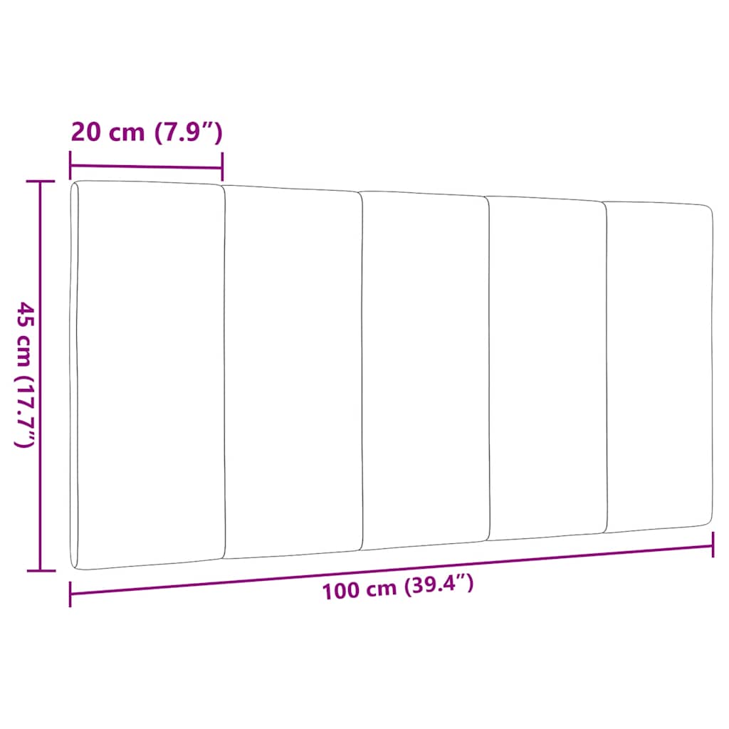 Kopfteil-Kissen "Hanko" Taupe 100 cm Stoff