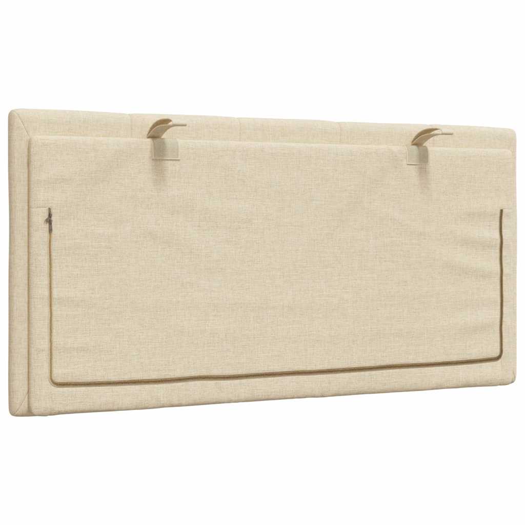 Kopfteil-Kissen "Hanko" Creme 100 cm Stoff