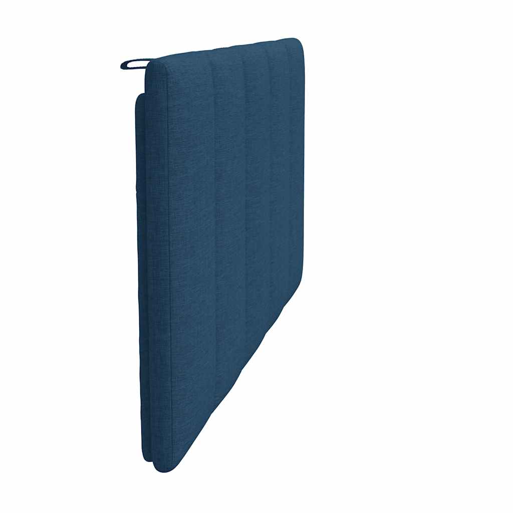 Kopfteil-Kissen "Hanko" Blau 100 cm Stoff