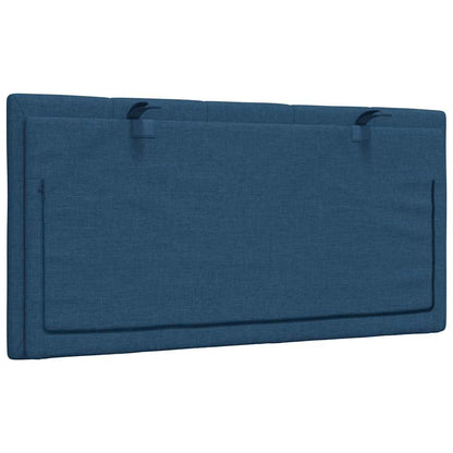 Kopfteil-Kissen "Hanko" Blau 100 cm Stoff