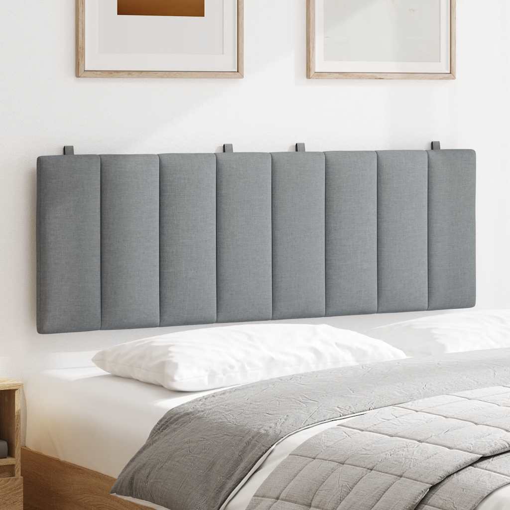 Kopfteil-Kissen "Hanko" Hellgrau 120 cm Stoff