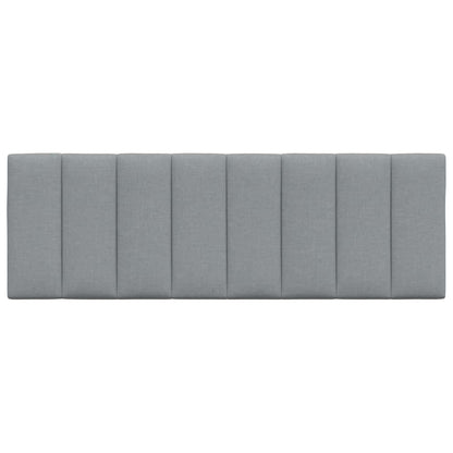 Kopfteil-Kissen "Hanko" Hellgrau 120 cm Stoff