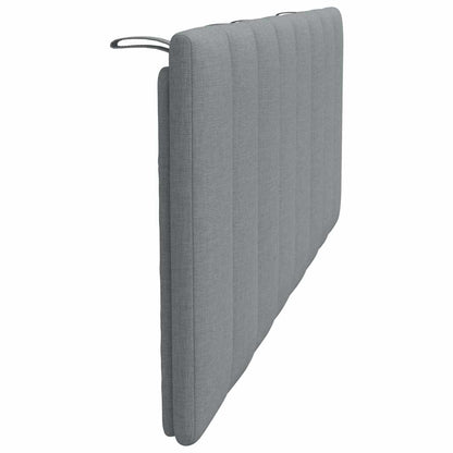 Kopfteil-Kissen "Hanko" Hellgrau 120 cm Stoff