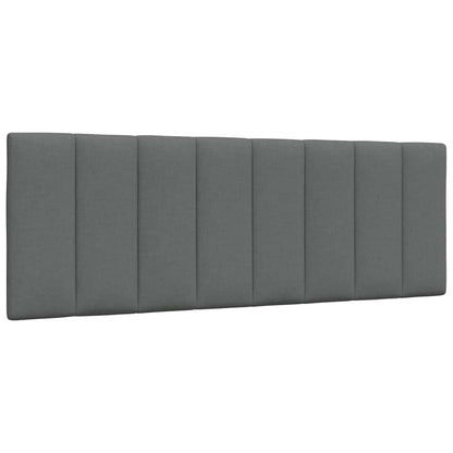Kopfteil-Kissen "Hanko" Dunkelgrau 120 cm Stoff
