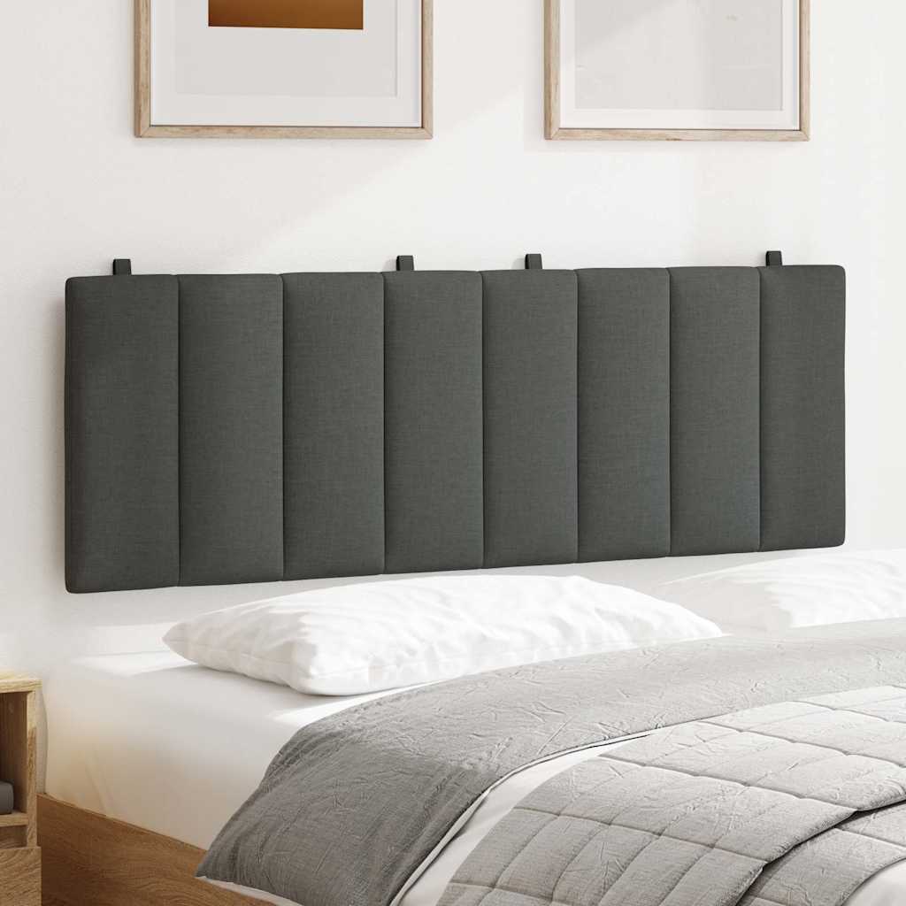 Kopfteil-Kissen "Hanko" Dunkelgrau 120 cm Stoff