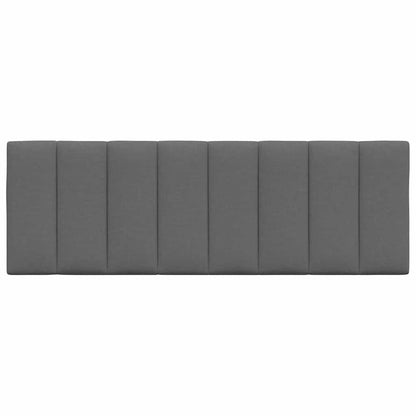 Kopfteil-Kissen "Hanko" Dunkelgrau 120 cm Stoff