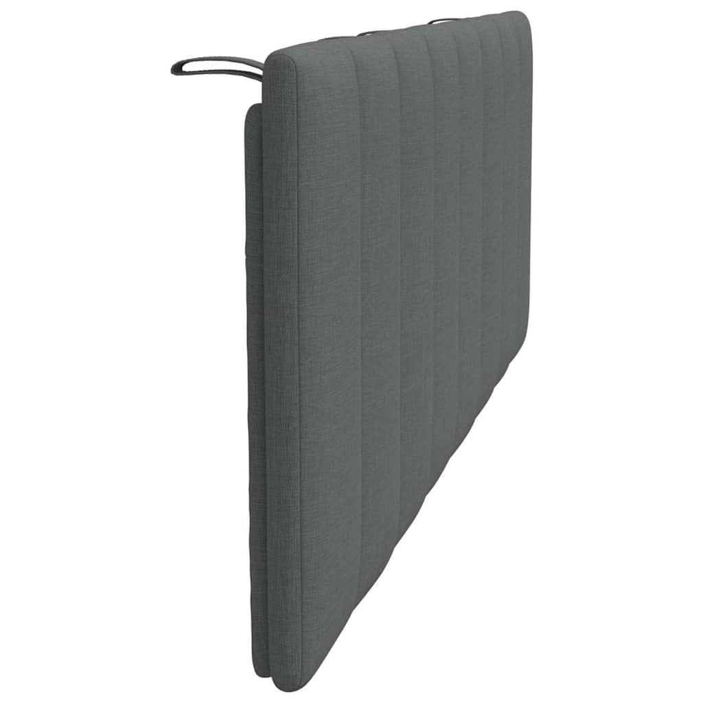 Kopfteil-Kissen "Hanko" Dunkelgrau 120 cm Stoff