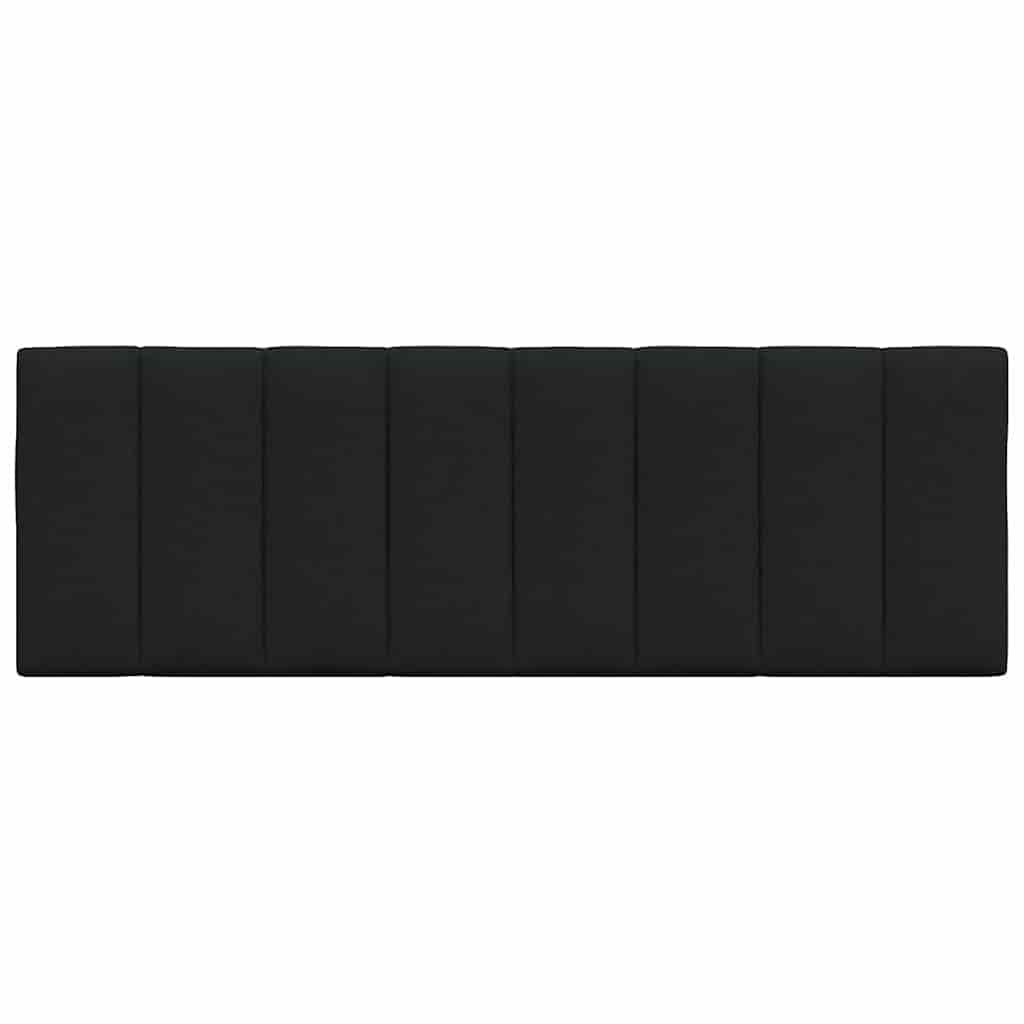 Kopfteil-Kissen "Hanko" Schwarz 120 cm Stoff