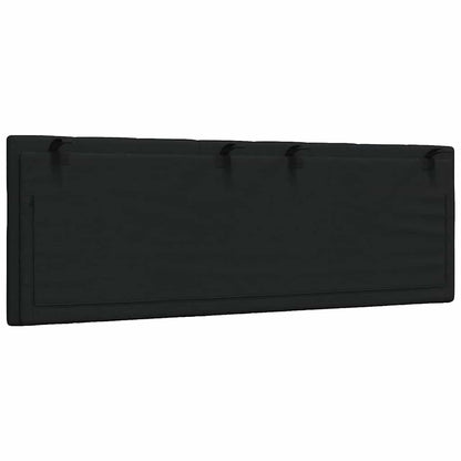 Kopfteil-Kissen "Hanko" Schwarz 120 cm Stoff