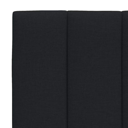 Kopfteil-Kissen "Hanko" Schwarz 120 cm Stoff