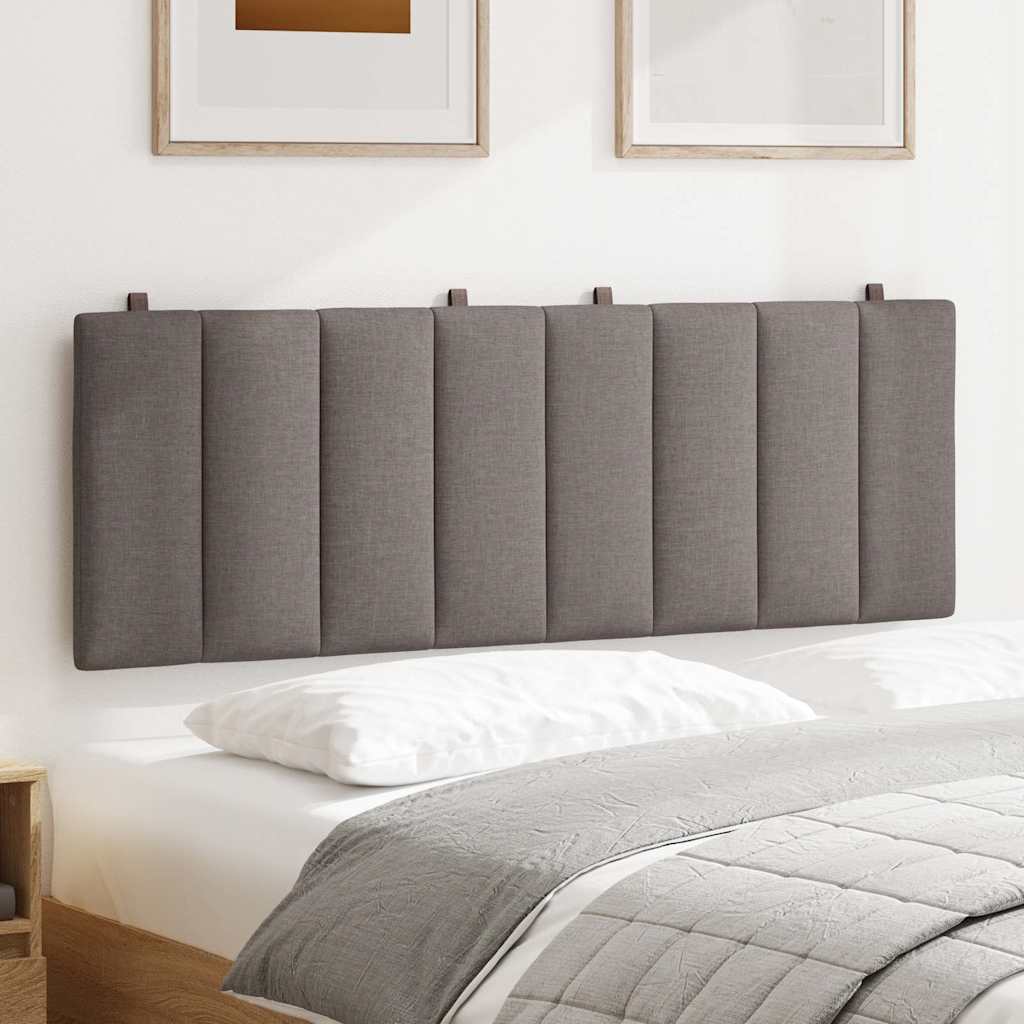 Kopfteil-Kissen "Hanko" Taupe 120 cm Stoff