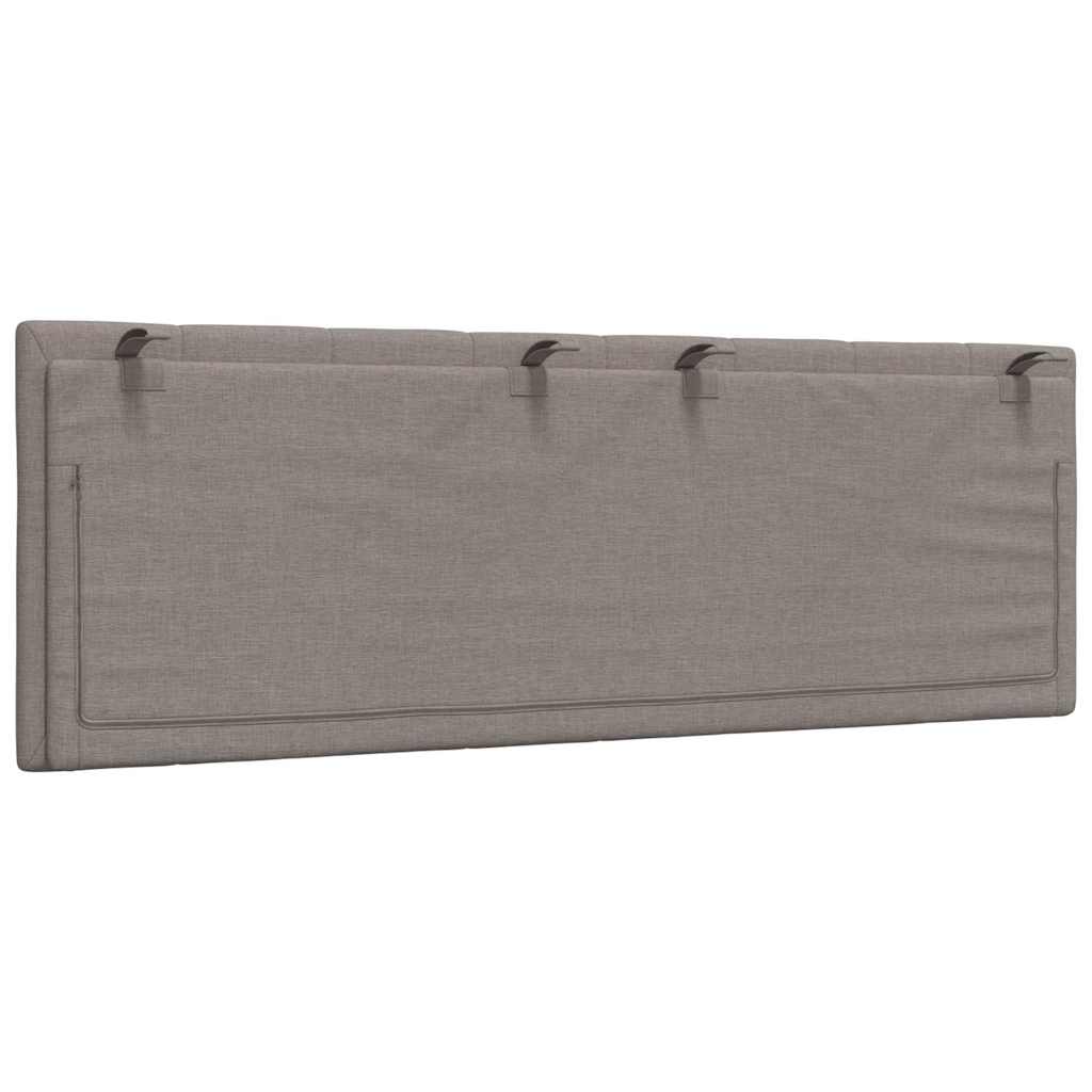 Kopfteil-Kissen "Hanko" Taupe 120 cm Stoff