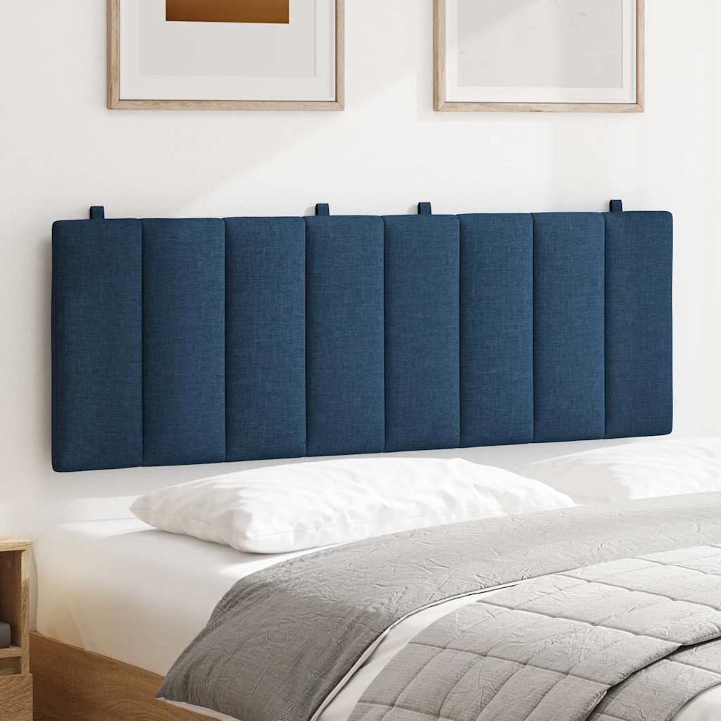 Kopfteil-Kissen "Hanko" Blau 120 cm Stoff