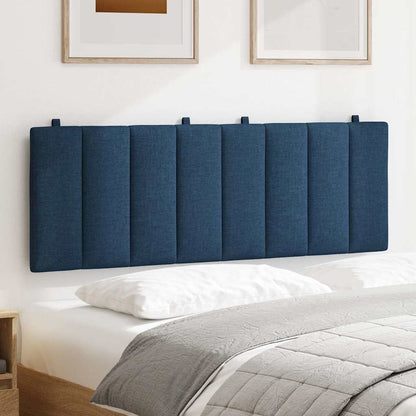 Kopfteil-Kissen "Hanko" Blau 120 cm Stoff