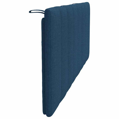 Kopfteil-Kissen "Hanko" Blau 120 cm Stoff