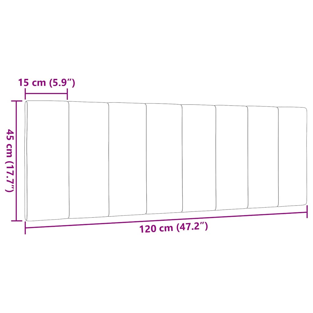 Kopfteil-Kissen "Hanko" Blau 120 cm Stoff