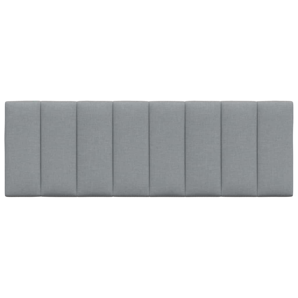 Kopfteil-Kissen "Hanko" Hellgrau 140 cm Stoff
