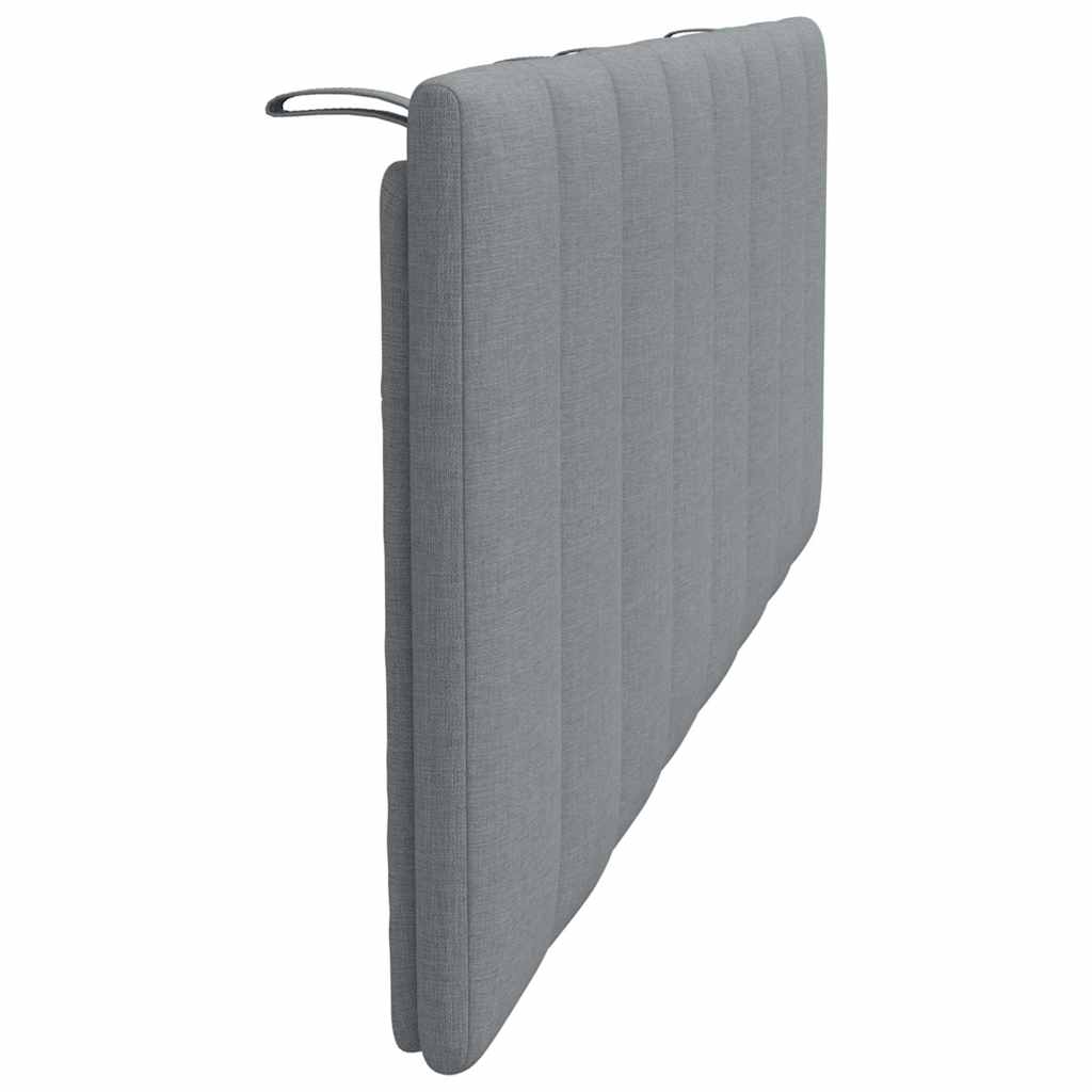 Kopfteil-Kissen "Hanko" Hellgrau 140 cm Stoff