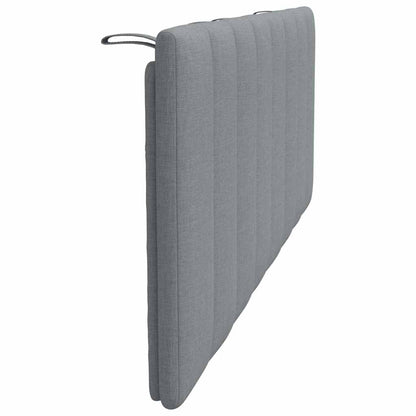 Kopfteil-Kissen "Hanko" Hellgrau 140 cm Stoff