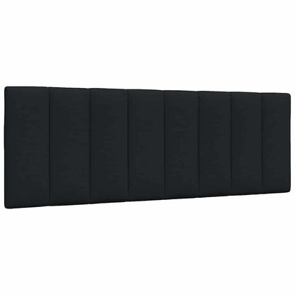 Kopfteil-Kissen "Hanko" Schwarz 140 cm Stoff