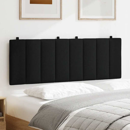 Kopfteil-Kissen "Hanko" Schwarz 140 cm Stoff