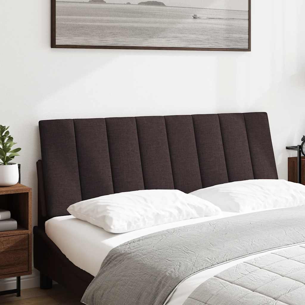 Kopfteil-Kissen "Hanko" Dunkelbraun 140 cm Stoff