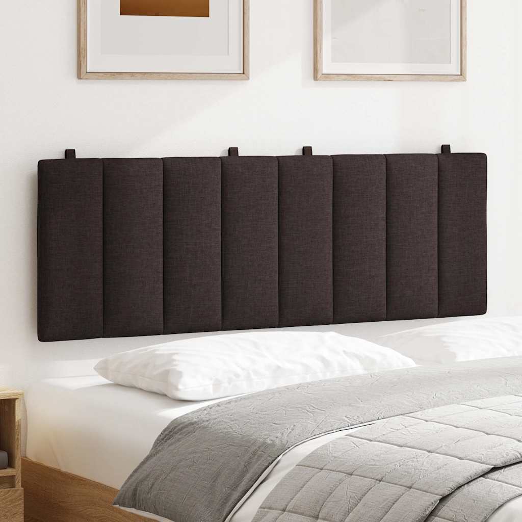 Kopfteil-Kissen "Hanko" Dunkelbraun 140 cm Stoff