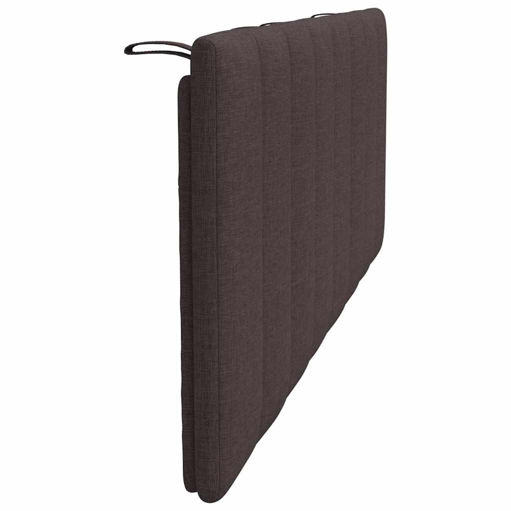 Kopfteil-Kissen "Hanko" Dunkelbraun 140 cm Stoff