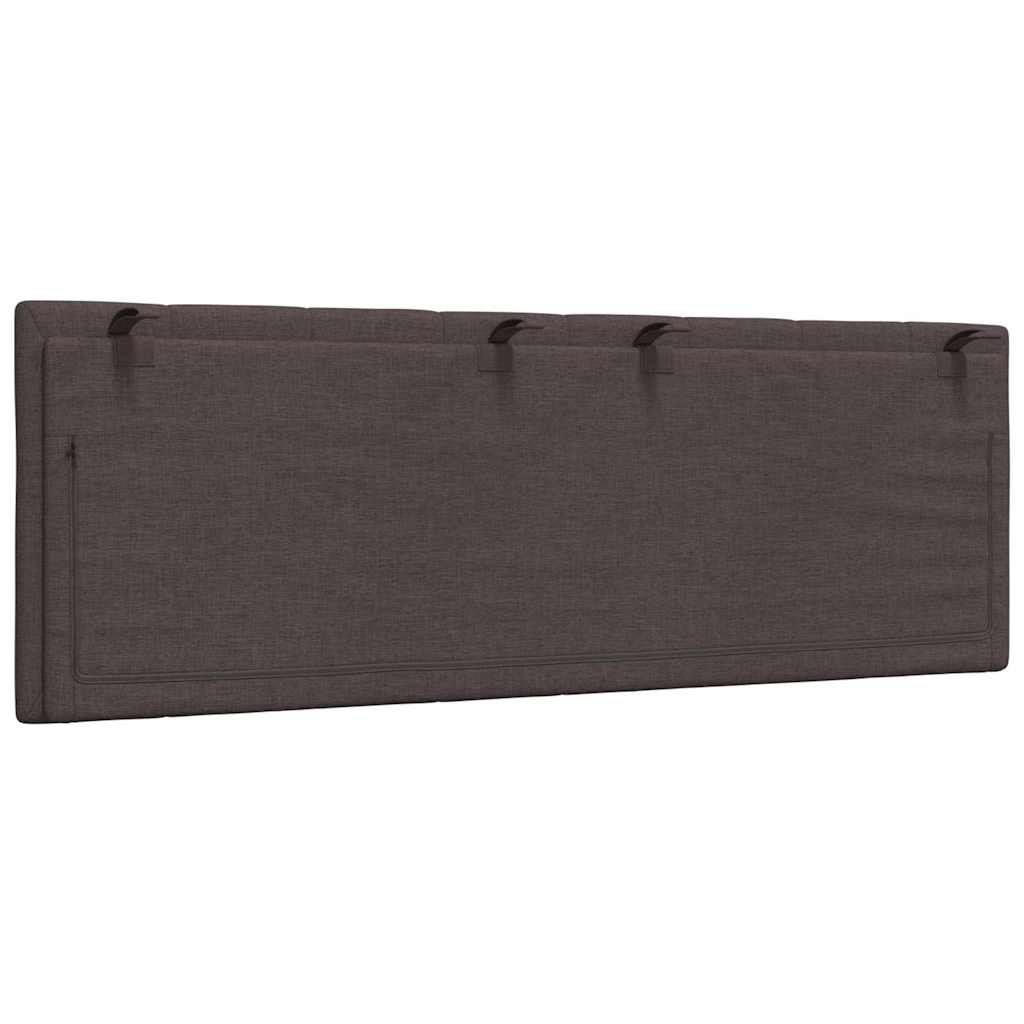 Kopfteil-Kissen "Hanko" Dunkelbraun 140 cm Stoff